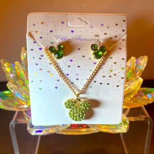 CHLOE ACCESSORY MINNIE MOUSE GREEN STONE SET